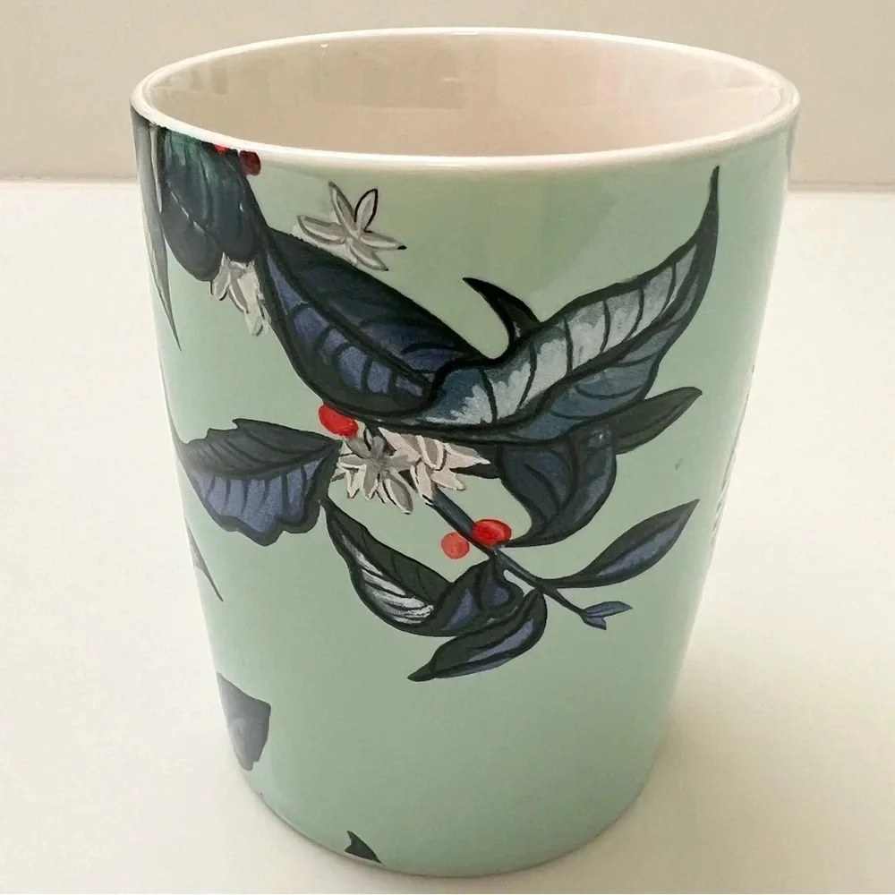 Starbucks Light Green 10 oz. cup. Blue Leaf Design.‎ 2021.